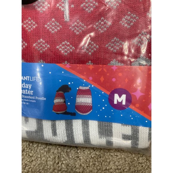 Medium M Dog sweater Red Knit SPOILED design - Picture 1 of 4